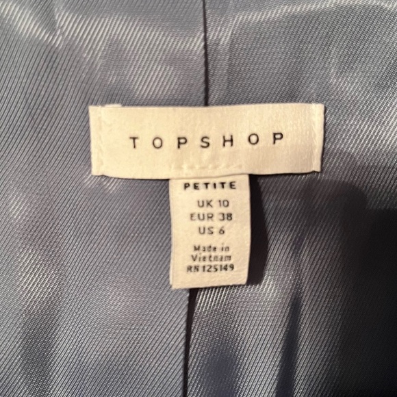 Topshop Crushed Blue Velvet Blazer 🩵 - Picture 5 of 11